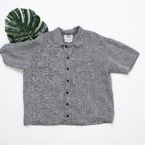 Flax 100% Linen Button Down Short Sleeve Top